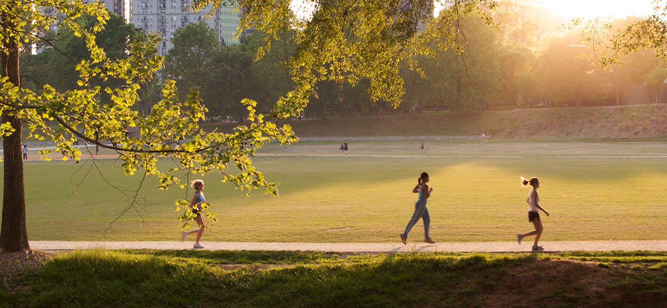Runners in Piedmont Park